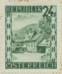 Frimärke ur Gösta Bodmans filatelistiska motivsamling, påbörjad 1950.
Frimärke från Österrike, 1945. Motiv av Höldrichs Kvarn -Neder Österreich-