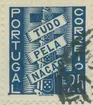 Frimärke ur Gösta Bodmans filatelistiska motivsamling, påbörjad 1950.
Frimärke från Portugal, 1935. Motiv av Inskription 