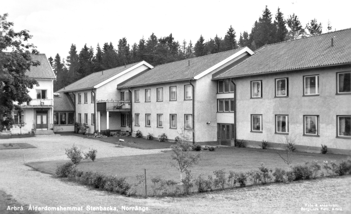 Arbrå. Ålderdomshemmet Stenbacka. Norränge.