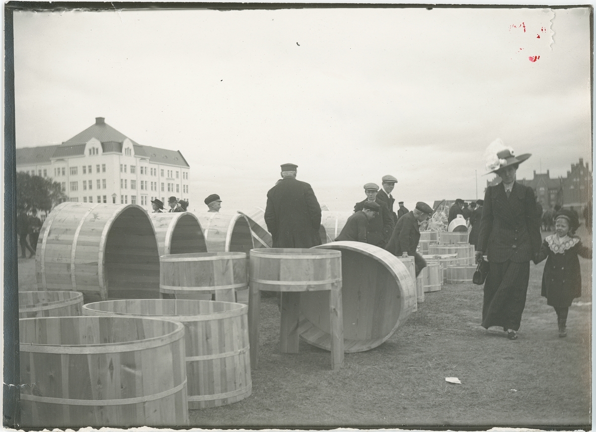 Höstmarknad på Vaksala torg, Uppsala 1912