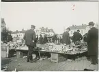 Höstmarknad på Vaksala torg, Uppsala 1912