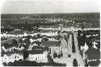 Utsikt mot öster, från Domkyrkan i Västerås. 1920-tal.