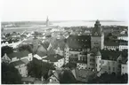 Utsikt från Västerås Domkyrka mot sydost. 1920-tal.