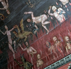 Takmålningar i Glava kyrka utförda av Hans Georg Schuffner 1