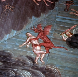 Takmålningar i Glava kyrka utförda av Hans Georg Schuffner 1