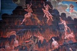 Takmålningar i Gräsmarks kyrka av Erik Jonaeus föreställande