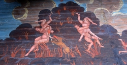 Takmålningar i Gräsmarks kyrka av Erik Jonaeus föreställande