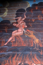 Takmålningar i Gräsmarks kyrka av Erik Jonaeus föreställande