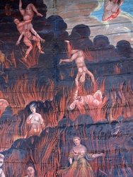 Takmålningar i Gräsmarks kyrka av Erik Jonaeus föreställande