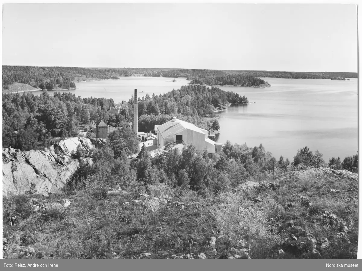 Dalsland. Utsikt över Svenska Silikatverken från 1902 vid Ånimskog.