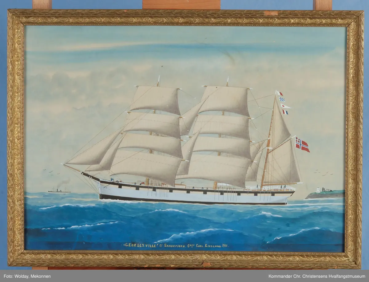 Bark GEORGESVILLE av Sandefjord, Capt. Carl Englund