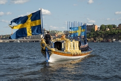 Tur med Ångslup 45 från fartygspiren, Galärvarvet till Stock