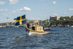 Tur med Ångslup 45 från fartygspiren, Galärvarvet till Stock