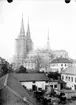 Vy över Riddartorget och Uppsala domkyrka, sannolikt november 1889