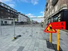 Trollhättan, Kungsgatan. Träden i allén har fällts