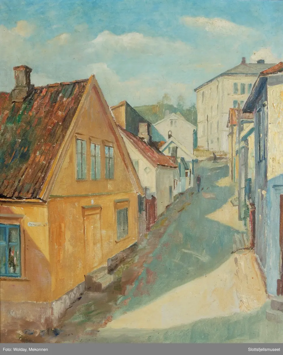 Bylandskap, fra hjørnet av Kongegaten og Jentebakken, Tønsberg
