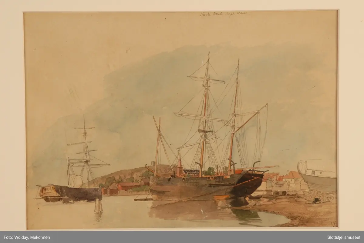 1. Tønsberg sett fra Kaldnessiden
2. Båten Betsy Gude. Grimstad