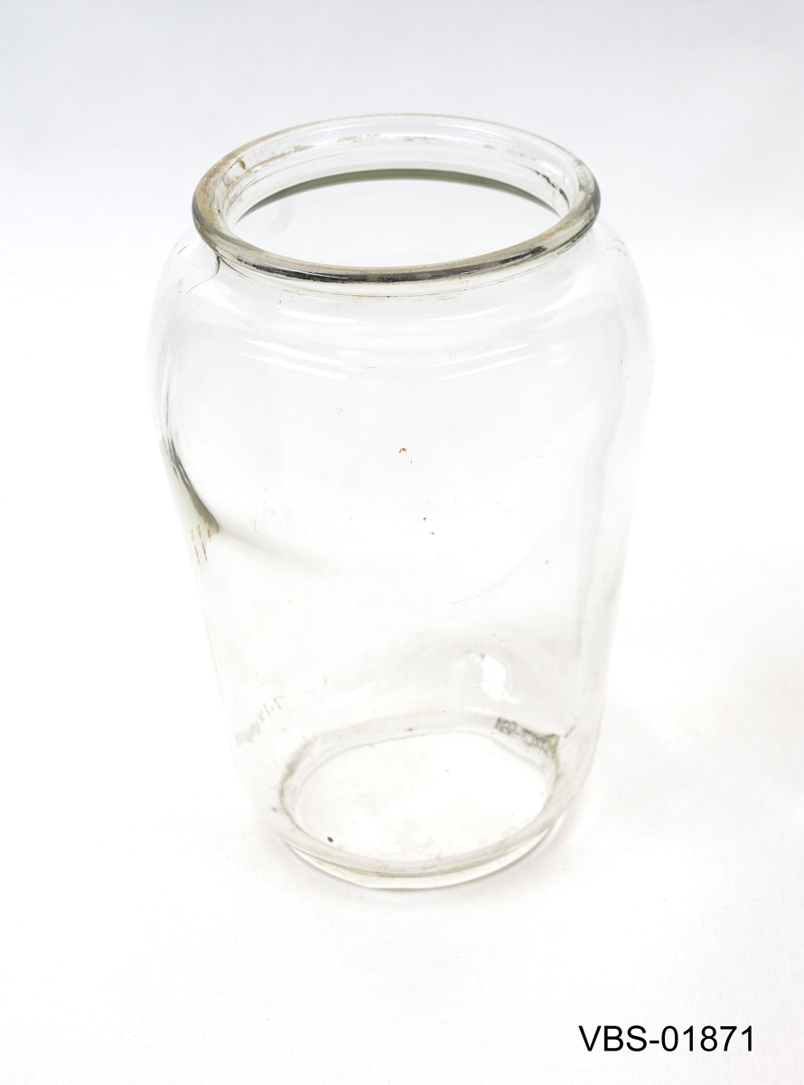 Glassskjerm som er en del av en karbidlampe (mangler)
Konisk i form, bredere i diameter nederst.