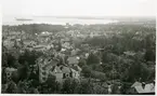 Västerås, Västermalm.
Vy från Djäknebergets vattentorn, söderut.