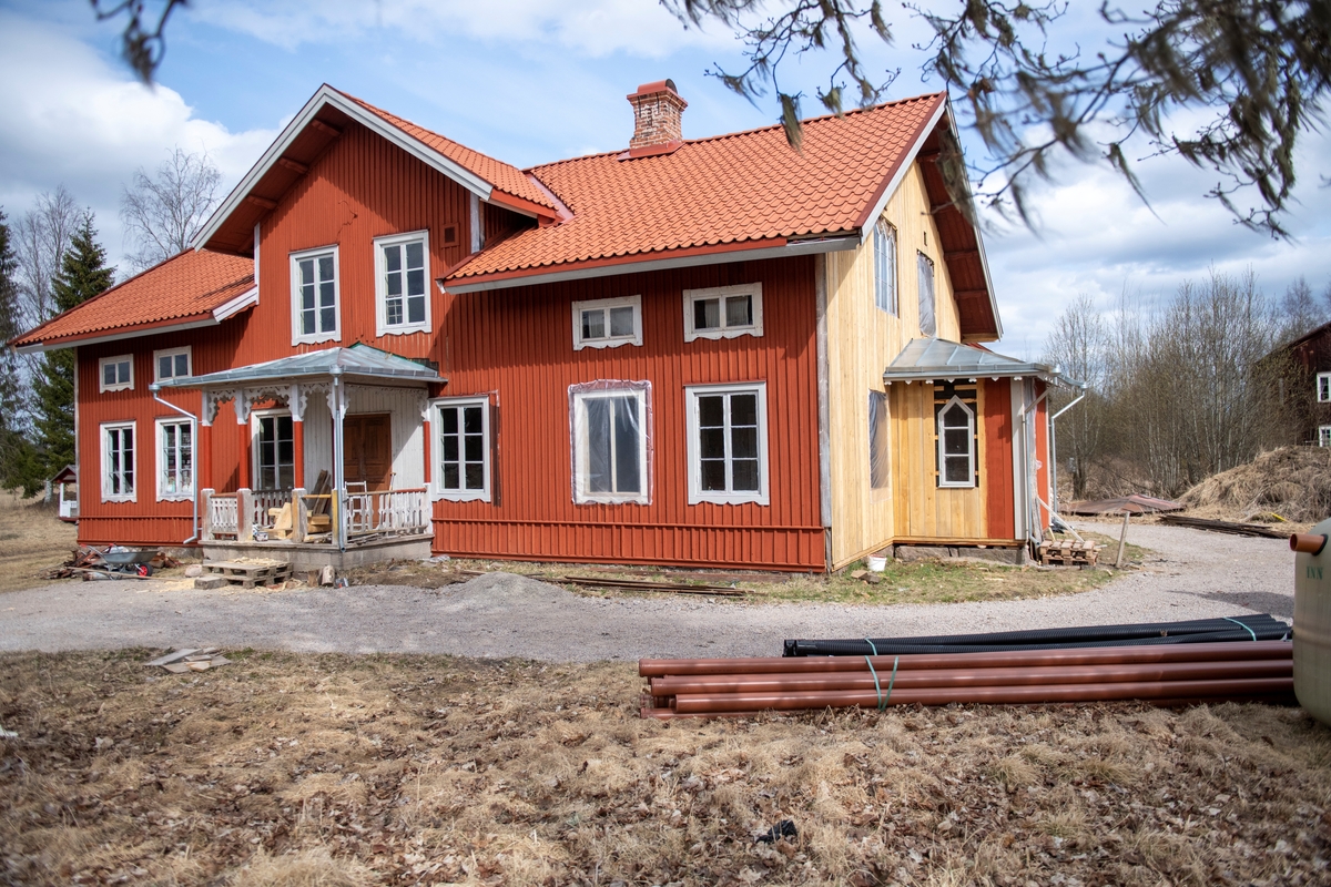 Interiört måleri på Pettergården i Norra Skoga.
