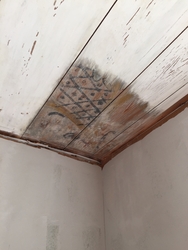 Takmålning utförd av Olof Dahlström på gården Där Väst i Bob