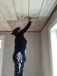 Takmålning utförd av Olof Dahlström på gården Där Väst i Bob