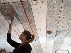 Takmålning utförd av Olof Dahlström på gården Där Väst i Bob