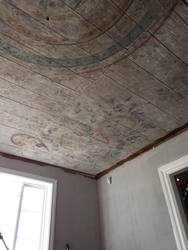 Takmålning utförd av Olof Dahlström på gården Där Väst i Bob