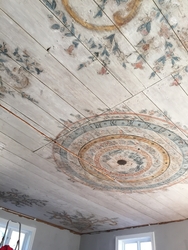 Takmålning utförd av Olof Dahlström på gården Där Väst i Bob