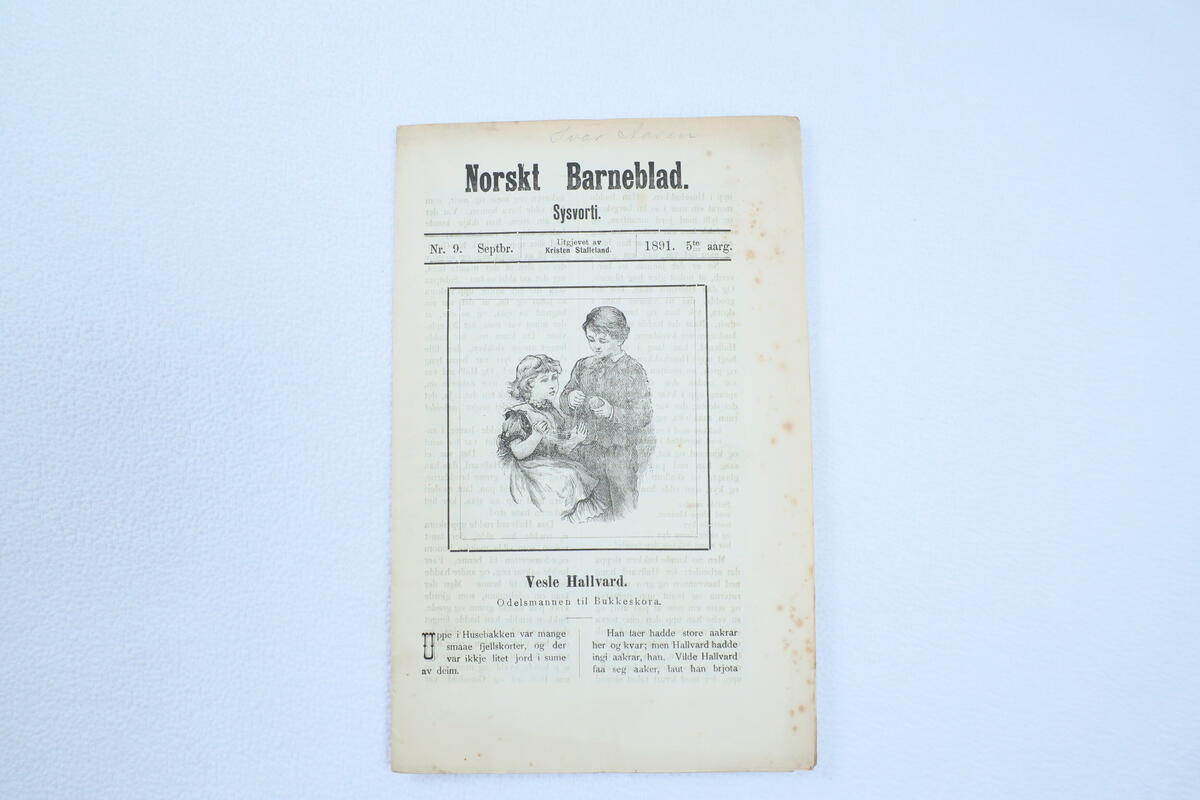 Tidsskrift frå boksamlinga til Ivar Aasen