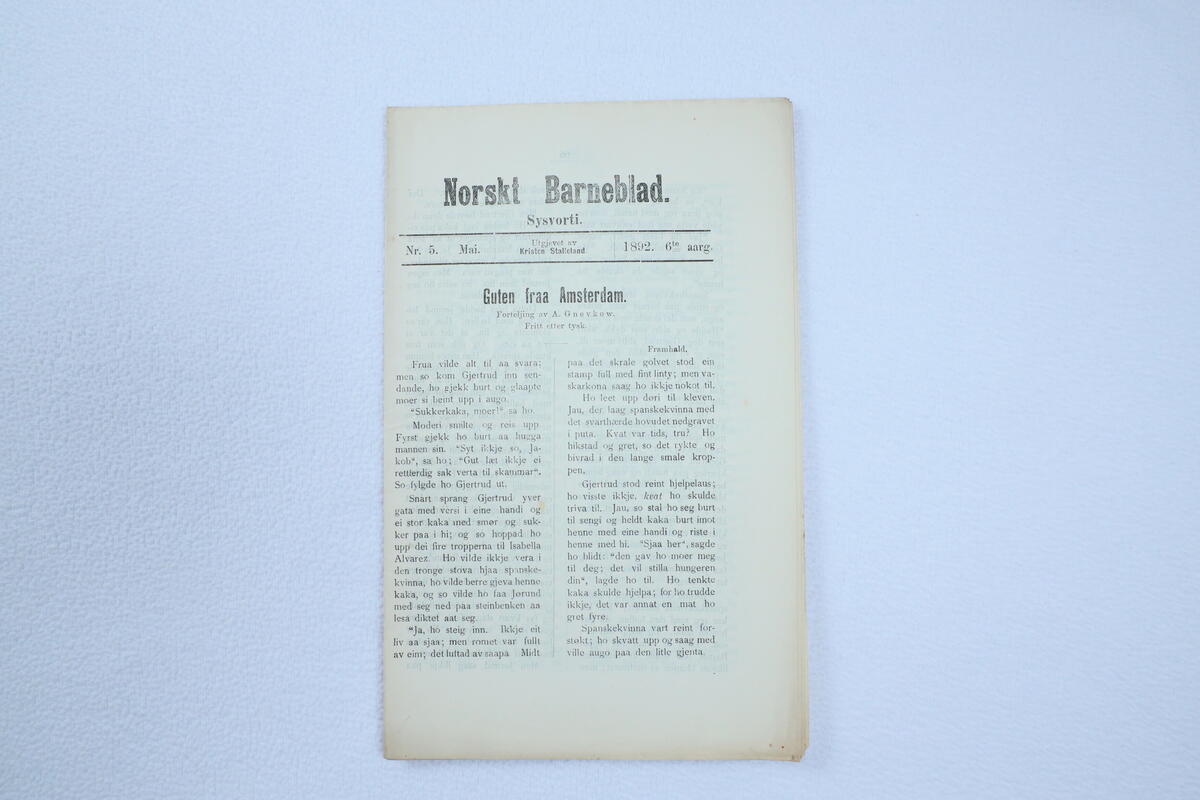 Tidsskrift frå boksamlinga til Ivar Aasen