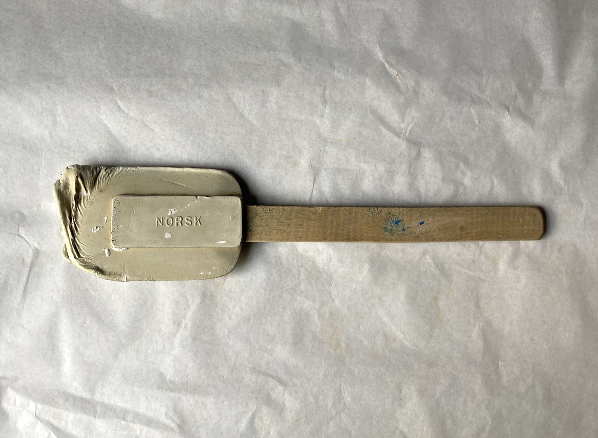 Gummiblad m/innsatt treskaft.