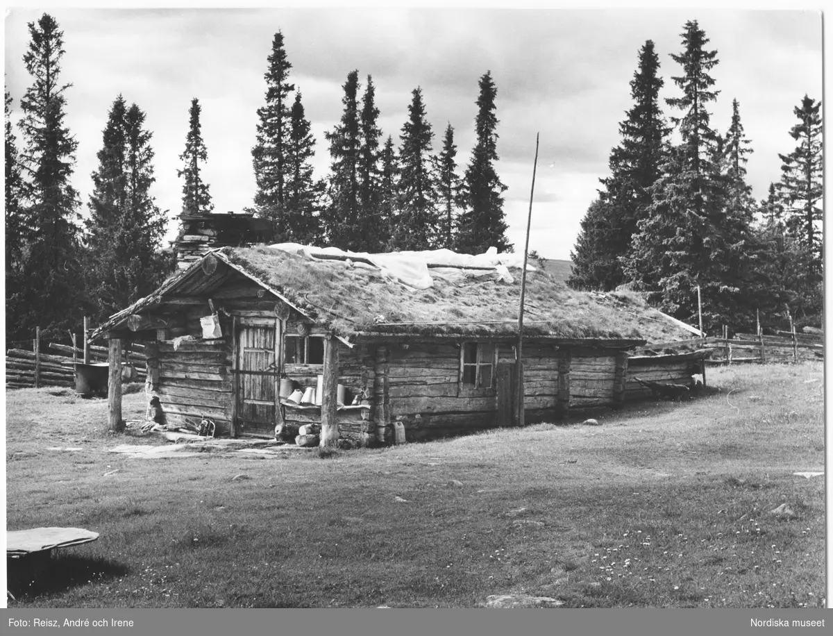 Härjedalen. Ruvallens fäbod i Härjedalsfjällen.