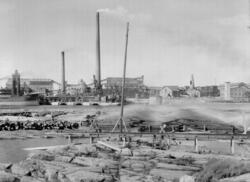 Vy över Skoghallsverken.
Fotografens ant: A.B. Rylander o As