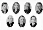 Seminaristernas Kamratalbum. År 1937. Claes-Otto Pettersson. Bengt Rydén. Gunnar Svensson. Holger Wahlström. Sten Örle. Lennart Zätterström. Henry Wester.