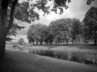 Vy över pråmkanalen. Park i bakgrunden.
Fotografens ant: Arkitekt Lagergren.