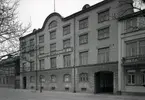 Bröderna Löfbergs företag för import av kaffe och kolonialvaror på Trädgårdsgatan i Viken. Bilden tagen 1941.