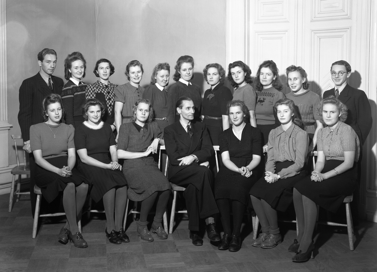 Elever i Karlstads privatskola år 1942.
