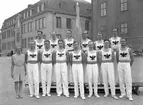 Representanter för Karlstads Gymnastikförening plåtade den 6 juni 1935.