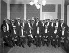 Studentgrupp förmodligen jubileum.
Fotografens ant:Kapten Dahlberg (Studentgrupp taget på statt)1935.