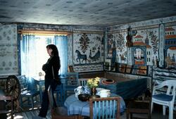 Interiört måleri på gården Hagen. Väggmålningarna är utförda