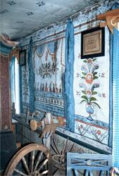 Interiört måleri på gården Hagen. Väggmålningarna är utförda