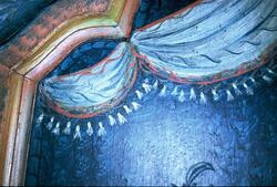 Interiört måleri på gården Hagen. Väggmålningarna är utförda