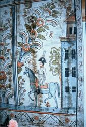 Interiört måleri på gården Hagen. Väggmålningarna är utförda