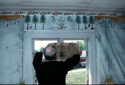 Interiör från Bryggegården med dekormåleri av Anders Nilsson