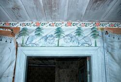 Interiör från Bryggegården med dekormåleri av Anders Nilsson