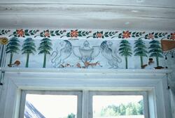 Interiör från Bryggegården med dekormåleri av Anders Nilsson