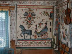 Interiört måleri på gården Hagen. Väggmålningarna är utförda