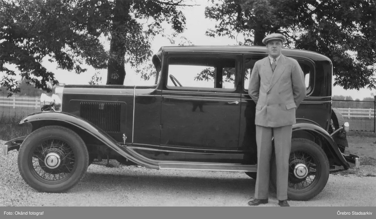 Nils Sterling med bilen han körde åt miljonären, Ilinois USA
