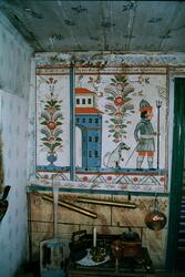 Interiört måleri på gården Hagen. Väggmålningarna är utförda